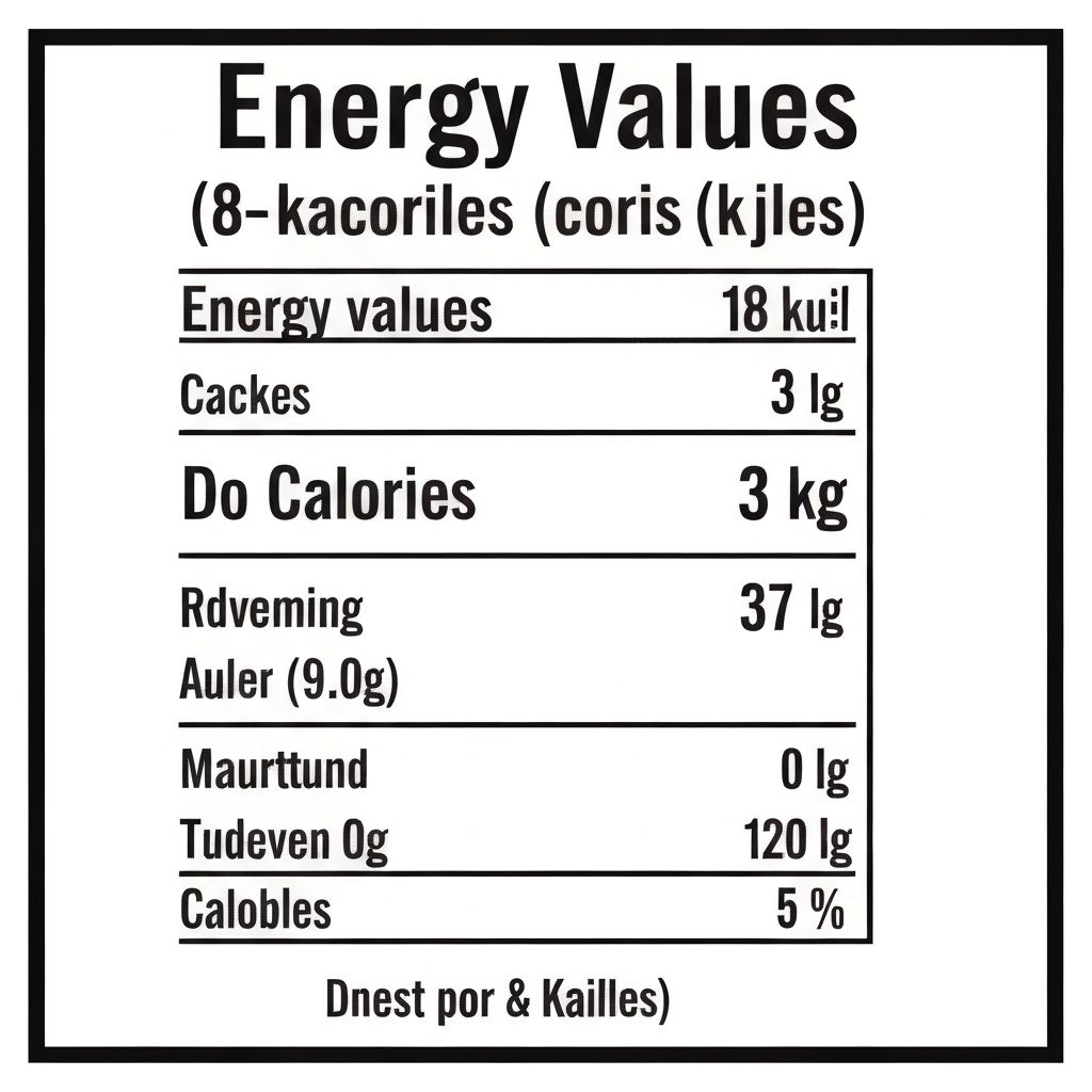 Energy values on food label